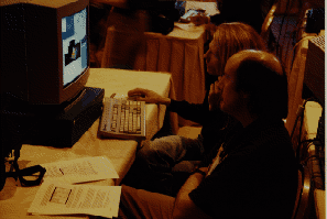 Working in pairs in the Crystal Room Lab