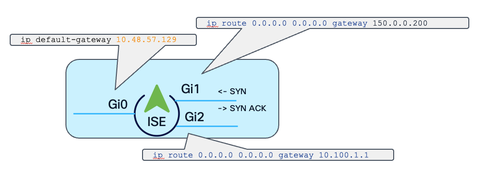 Multi-NIC routing topology