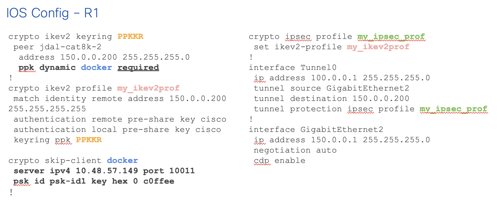 Router 1 configuration