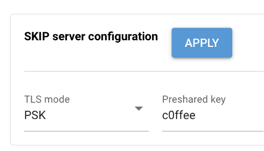 SKIP TLS PSK configuration