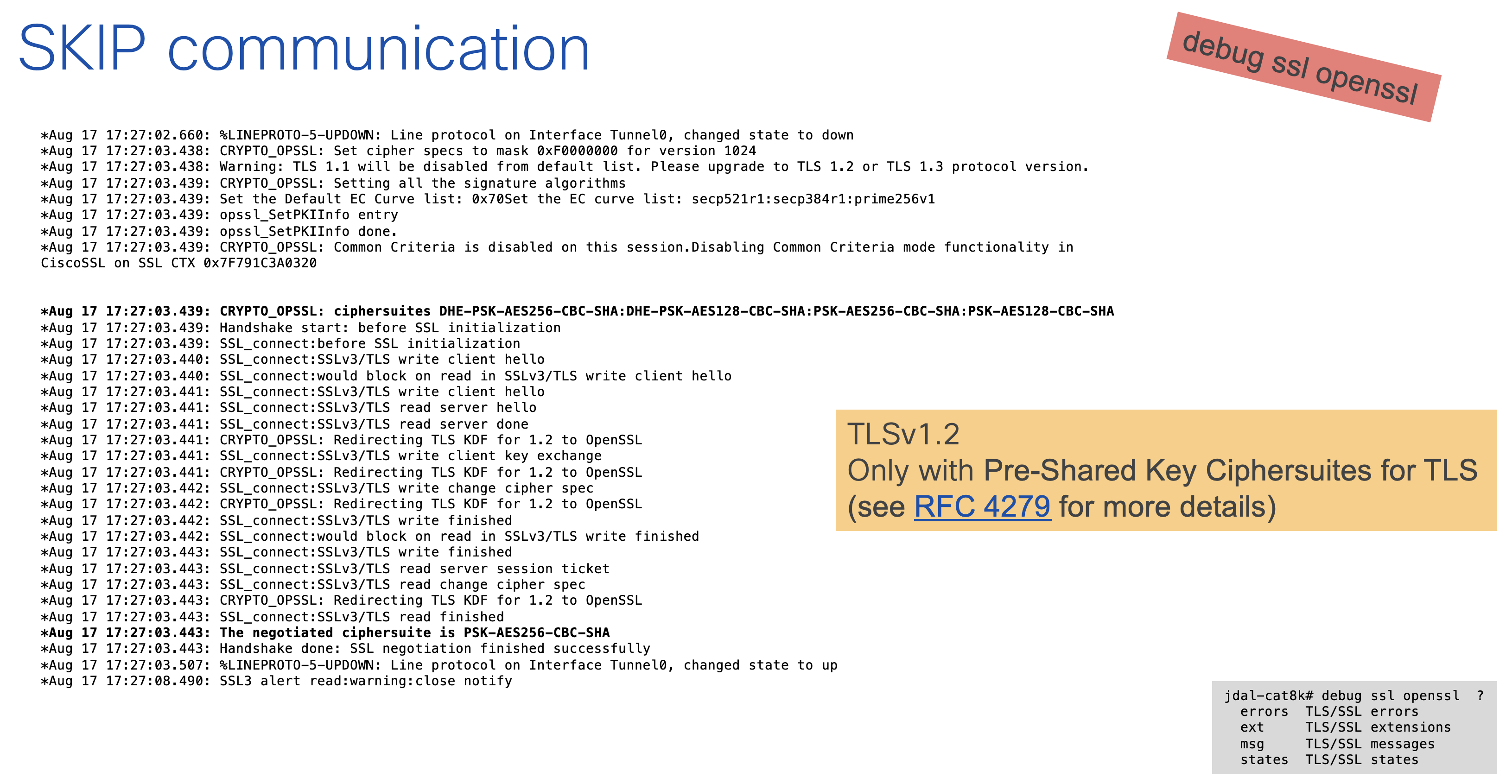 SKIP TLS debug